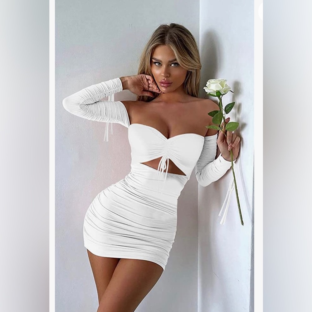 White body con dress